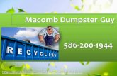 Macomb Dumpster Guy (586) 200-1885