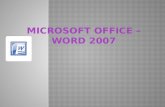 Microsoft Office – Word 2007