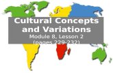 Cultural Concepts and Variations