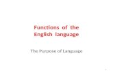 Functions of the English Language