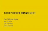 What is Good Product Management