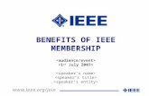 2 Benefits of IEEE Membership
