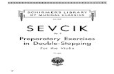 Sevcik Preparatory Exercises in Double Stopping Op9 Mittell for the Violin