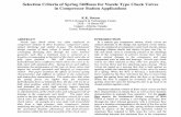 Spring Stiffness Selection Criteria for Nozzle Check Valves 2011