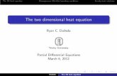 The Two Dimensional Heat Equation Lecture 3 6 Short