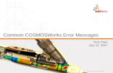 Common COSMOSWorks Error Messages