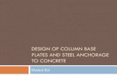 Design of column base plates anchorbolt