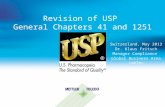 USP (41) & (1251) Revision_Overview, 2013