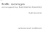 Luciano Berio Folksongs