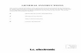 t.c. electronic M5000 General Instructions