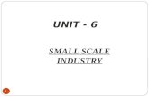 Small Scale Industries Unit 3