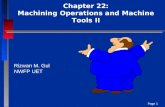 Chapter 22-Machining Operations II