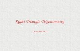 Right Triangle Trigonometry With Solutions