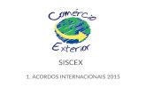 Siscex - 1 Acordos Internacionais