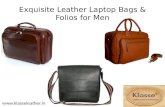 Exquisite Leather Laptop Bags & Folios for Men