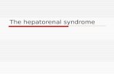 The Hepatorenal Syndrome