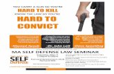 Law of Self Defense Seminar Harvard MA 5/9/15