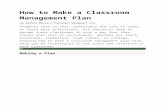 Make a Classroom Management Plan