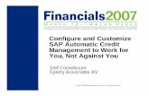 Configure and Customize SAP Automatic Credit Management