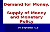 Demand and Supply of Money, Monetary Transmision Mechanism