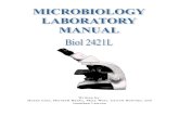 Microbiology Lab Manual -- Revised Spring 2013