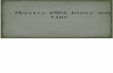Physics EMPA Hints and Tips (2)