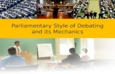 Parliamentary Style of Debating