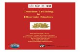 Teacher Training in DharMic Studies
