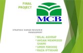 SHRM PROJECT ON MCB