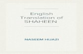 Naseem Hijazi's Novel "Shaheen" in English