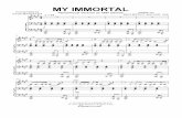Partitura My Immortal (Piano e Vocal)