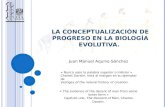 La conceptialización del progreso en Biología evolutiva