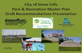 Park and Recreation Master Plan draft recommendations