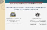 Improvement in Design and Fabrication of Coffee Pulping Machine