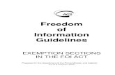 FOI Guidelines FOI Act Exemptions