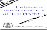 Five Lectures on the Acoustics of the Piano, ASKENFELT, A., 1990