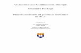 Sclaes Quesionnaires Acceptance and Commitment Therapy - Measures Package, Process Measures of Potential Relevance to ACT