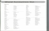 CAE Word Formation List