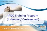 IPDC in-house Training Program - August 2014