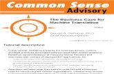 The Business Case for Machine Translation