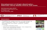 OD Estimation Using Mobile Phone Call Records