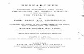 Reichenbach, Karl - Researches on Magnetism, Electricity, Heat, Light, Crystallization, Etc