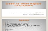 Deski to Webi Conversion Presentation