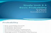 Study Unit 2.1 Basic Probability
