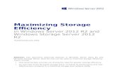 Maximizing Storage Efficiency in Windows Server 2012 R2 and Windows Storage Server 2012 R2
