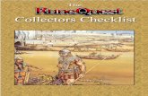 RuneQuest Collectors Checklist