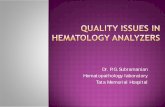 MANI Quality Control in Hematology Analysers