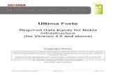Ultima Forte Required Data Inputs for Nokia Infrastructure
