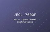 JEOL 7000F Basic Operation