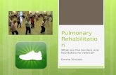 Pulmonary Rehabilitation.  The barriers and facilitators.
